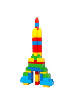 Klocki Mega Bloks 80 elementów torba niebieska