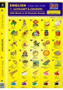 English. Find the pair. Alphabet & colours