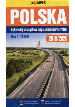 Polska Mapa samochodowa 1:700 000 2019/2020
