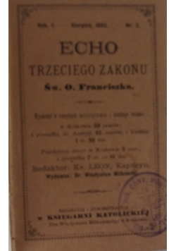 Echo trzeciego zakonu, 1883r.