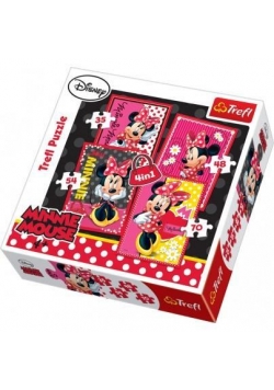 Puzzle 4w1 Piękna Minnie TREFL