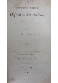 Torquato Tasso's befreites Jerusalem, 1819r.