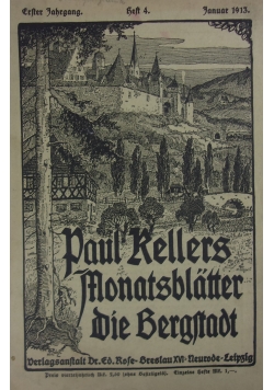 Monatsblatter doe Bergstadt,1913r.