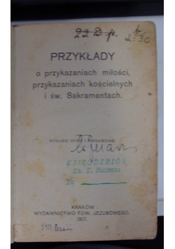 Nauka wiary i obyczajów, Tom IV. 1917r.