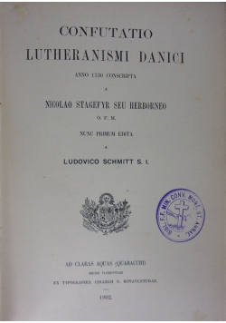 Confutatio Lutheranismi Danici,1902r.