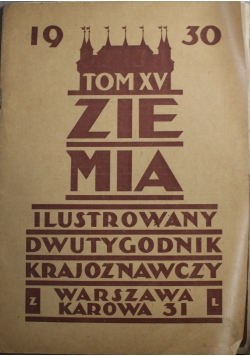 Ziemia tom XV 1930 r.