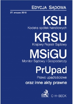Kodeks spółek handlowych Krajowy Rejestr Sądowy Monitor Sądowy i Gospodarczy Prawo upadłościowe