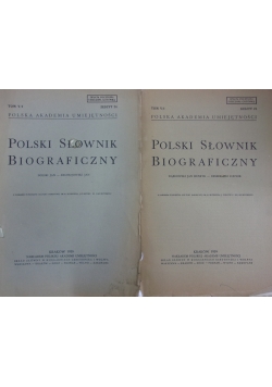 Polski słownik biograficzny, tom 1 i 4 1939 r.