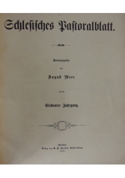 Schlesisches Pastoralblatt, 1886 r.