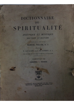 Dictionnaire de Spiriualite , 1937