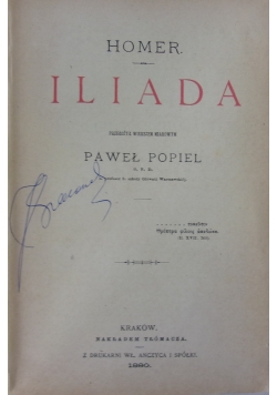 Iliada,1880r