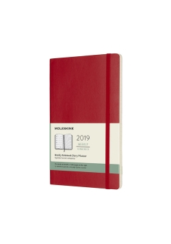 Kalendarz 2019 tygodniowy Moleskine 12M L czerwony szkarłatny