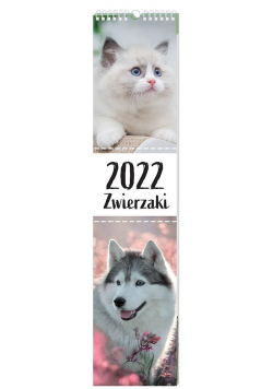 Kalendarz 2022 ścienny 13,5x60 Zwierzaki