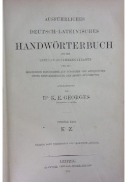 Handworterbuch,1870r.