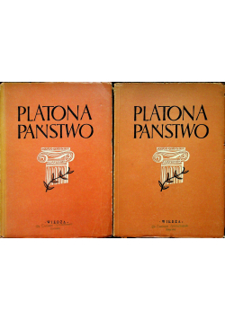 Platona państwo 1948r tom  1 i 2