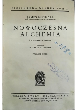 Nowoczesna Alchemia, 1931 r.