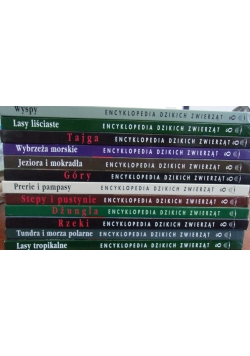 Encyklopedia dzikich zwierząt ,zestaw 12 książek