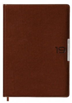 Kalendarz 2019 książkowy A4 brązowy