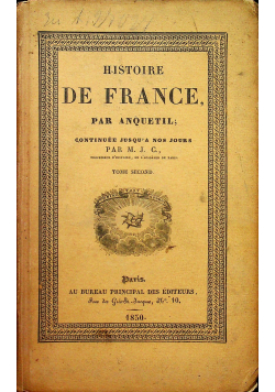 Histoire de France tome II 1830r