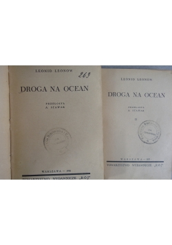 Droga na ocean tom I-II, 1937 r.