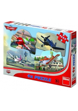 Puzzle 4x54 Samoloty DINO