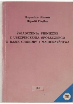 Świadczenie pieniężne z ubezpieczenia społecznego w razie choroby i macierzyństwa
