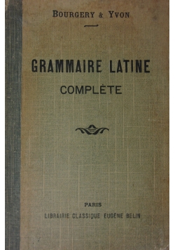 Grammaire latine, 1933 r.