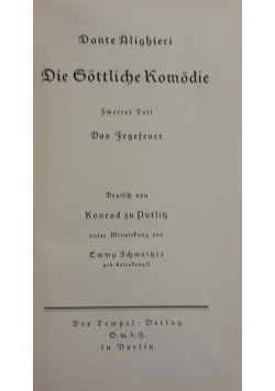 Die Gottliche Komodie, 1920 r.