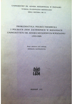 Problematyka Polsko Niemiecka i polskich ziem zachodnich