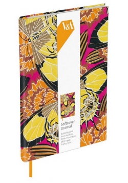 Notatnik ozdobny Butterfly Print w linie 160 stron