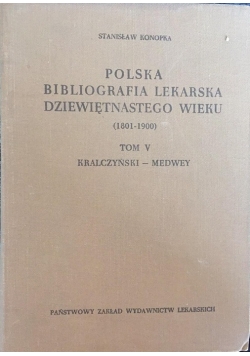 Polska bibliografia lekarska dziewiętnastego wieku, Tom V