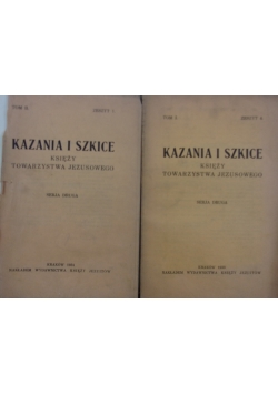 Kazania i szkice księży Towarzystwa Jezusowego, tom I-II 1934 r.