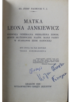 Matka Leona Jankiewicz 1929 r
