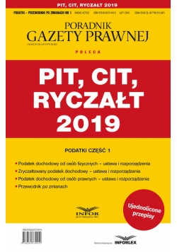 PIT CIT Ryczałt 2019