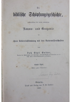Die biblische Schopsungsgeschichte, 1867r.
