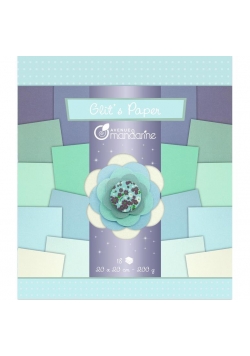 Papier Glitter niebieskie