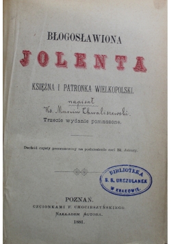 Błogosławiona Jolenta 1881 r