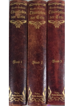 Das Thierleben der Erde, 3 tomy, rok około 1901