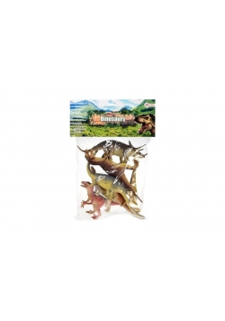6 sztuk dinozaurów w woreczku.