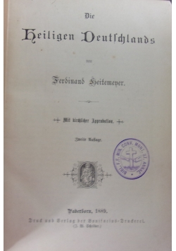 Die Heiligen Deutschlands, 1889 r.