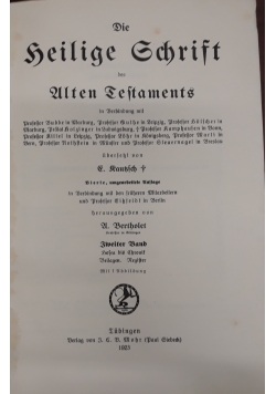 Die heilige Schrift, 1923 r.