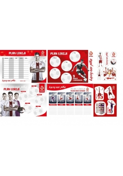 Plan lekcji A4 + naklejki B5 PZPN MIX (10szt)
