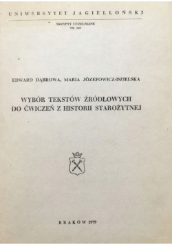 Wybór tekstów źródłowych do ćwiczeń z historii starożytnej