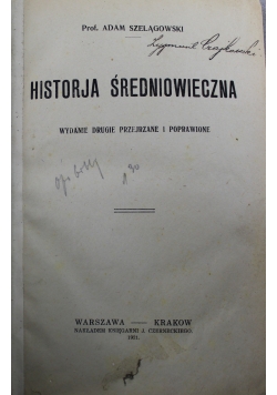 Historja średniowieczna 1921 r.