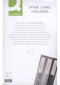 Kieszeń samoprzylepna Q-CONNECT na etykiety 35x102mm 10 sztuk