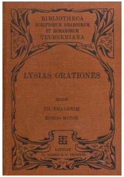 Lysias Orationes,1905r,