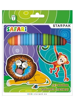 Kredki ołówkowe 24 kolory Safari
