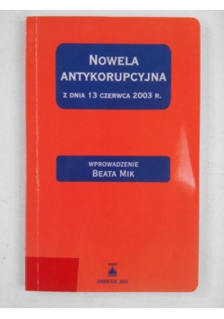 Nowela antykorupcyjna z dnia 13 czerwca 2003 r.