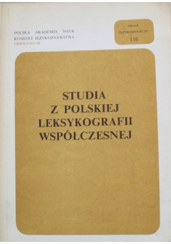 Studia z polskiej leksykografii współczesnej