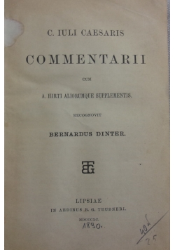 Commentarii, 1890r